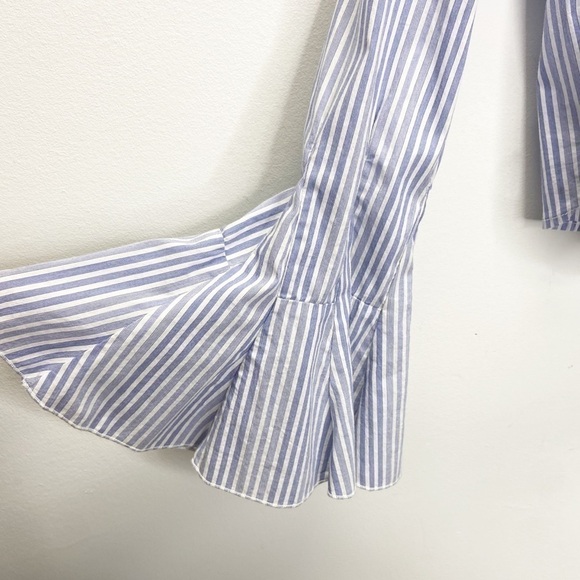 Free People March to the Beat Off the Shoulder Striped Top Sz XS - Picture 7 of 12